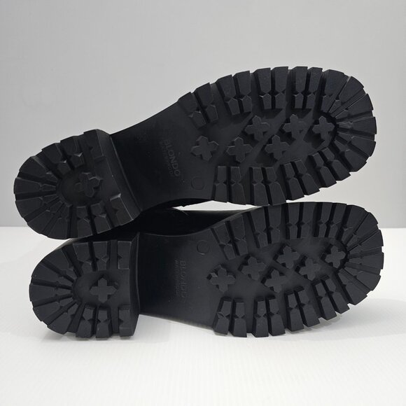 NEW Blondo Rebel Ankle Boot Womens 9.5 Black Leather Waterproof Moto Biker Heel - Picture 12 of 14